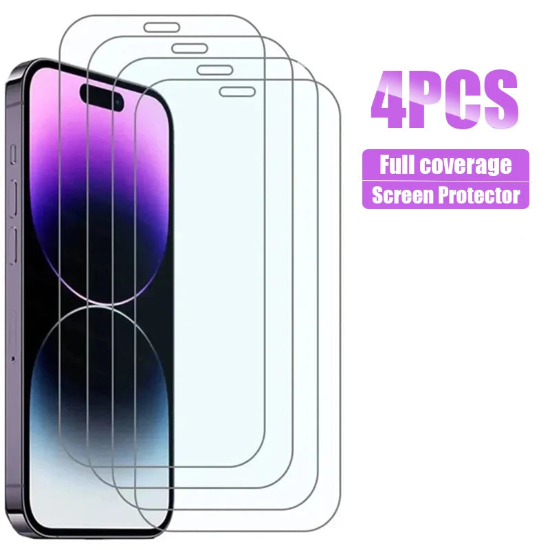 4PCS Full Tempered Glass for iPhone