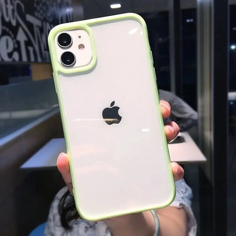 Cute Colour Clear Silicone Case For iPhone