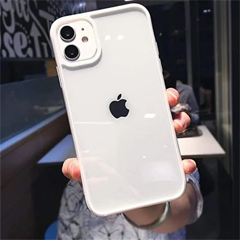 Cute Colour Clear Silicone Case For iPhone